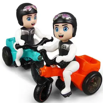 

Kuulee Children Toy Car Universal Wheel Music Light Tricycle Electric Car Electric Bicycle Net Red Stunt Pedal Tricycle
