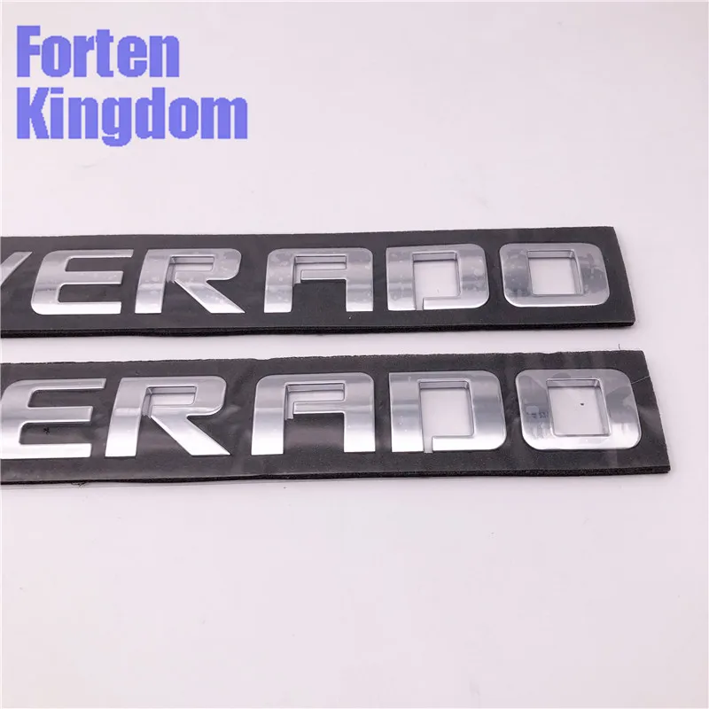 Forten kingdom 2 шт. слово Silverado автомобиль ABS Хром Пользовательские 3D буквы значок имя табличка с эмблемой багажника стикер