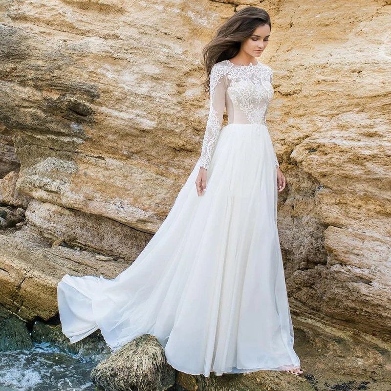 SZ003 robe de mariage винтажные шифоновые Свадебные платья 2019 свадебное платье на заказ |