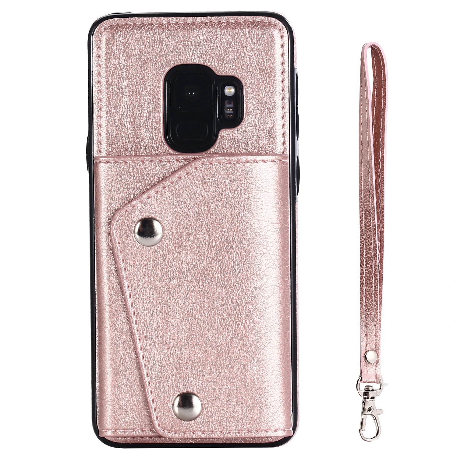 Чехол для телефона samsung Galaxy S9, футляр для телефона с магнитом, чехол-кошелек, чехол сo шнуром для samsung S7 S8 S10 Plus, задняя часть корпуса, кронштейн