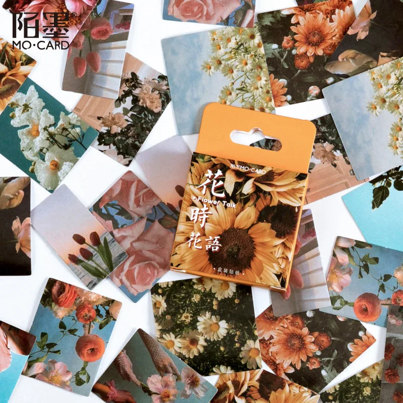 46 pcs/box flower talk Decorative Stationery Planner mini Stickers Scrapbooking DIY Diary Album Stick Lable afbeelding