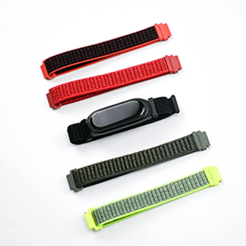 

Strap For Mi Band 4 3 band Wristband nylon Bracelet Smart watch Band Accessories wrist mi Band3 for Xiao mi miband 3 4 wristband