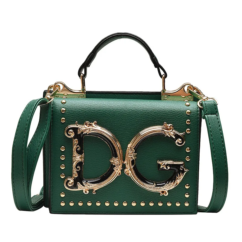 

High Quality Soft Pu Multi-color Double-Sided Bag Women's 2019 New Style Korean-style Fashion Versatile Rivet Oblique Bag High G