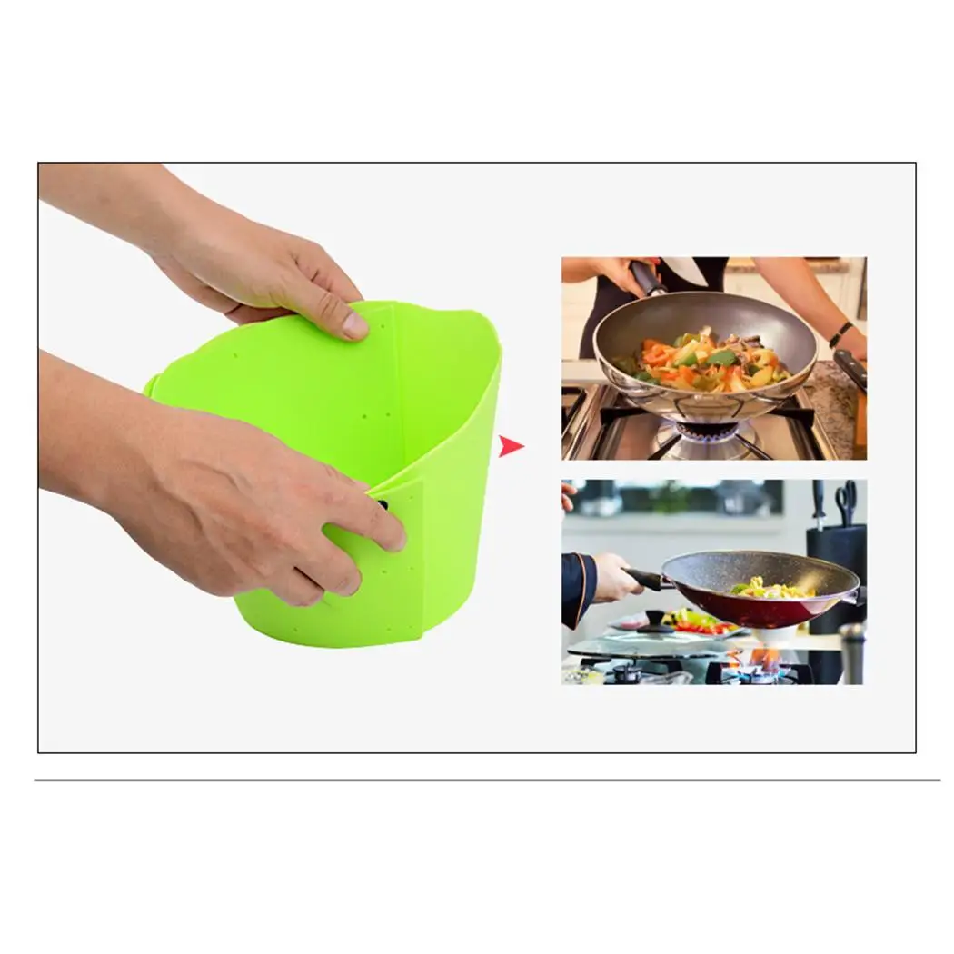 Silicone Pot Anti Splashing Guard Wall Cooking Oil Splash Cover Kitchen Tools