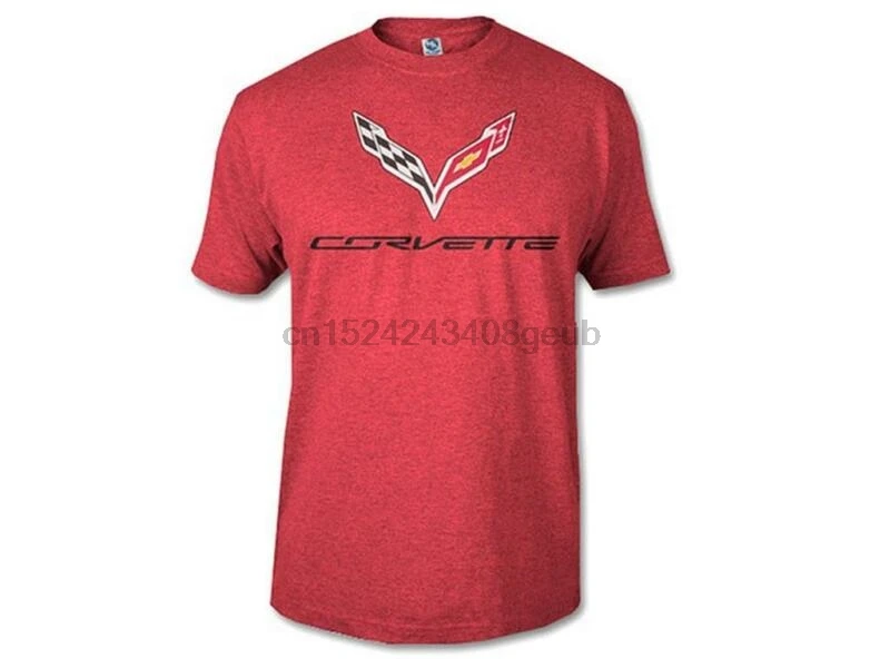 Красная футболка с логотипом Corvette C7 | Мужская одежда
