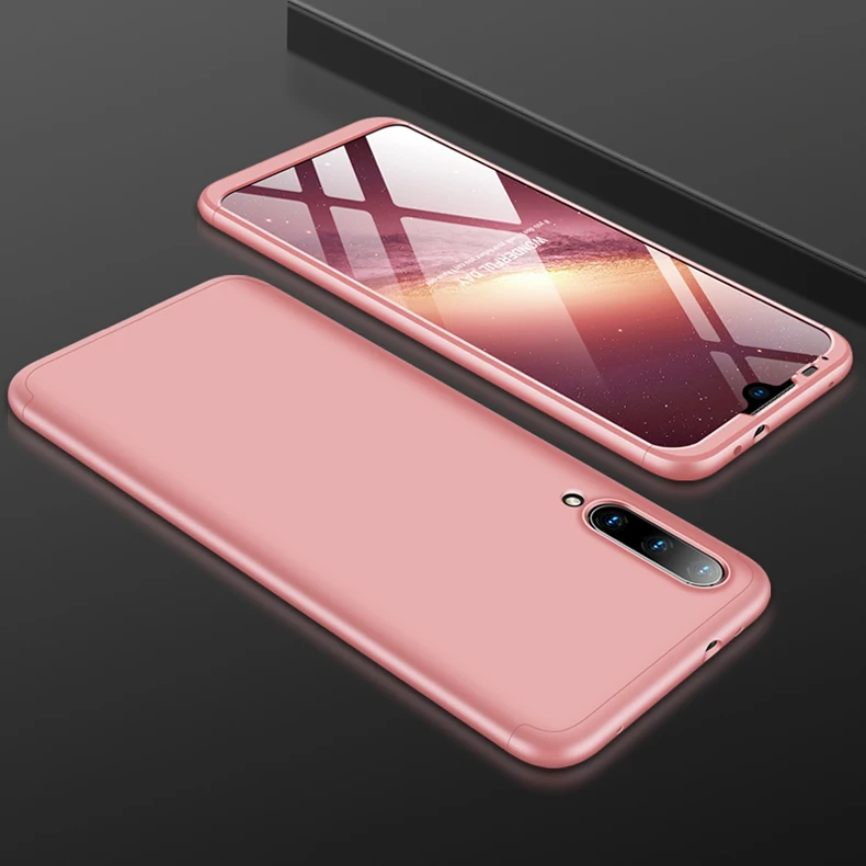Чехол для xiaomi mi A3, Жесткий Чехол 3 в 1, матовый Защитный Гибридный чехол для xiaomi mi a3 mi a3 360, чехол для телефона - Цвет: Rose Gold