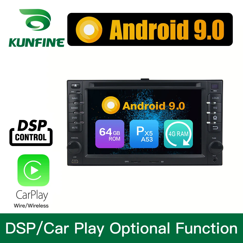 Android 9 0 Восьмиядерный 4 Гб RAM 64 ROM автомобильный DVD GPS мультимедийный плеер стерео