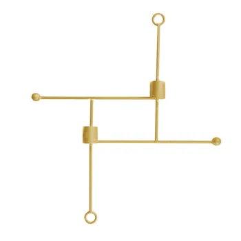 

2pcs Candle Holder Wall Decor Geometric Candlestick Gift Romantic Home Office Iron Art Party Restaurant Bar Solid Living Room