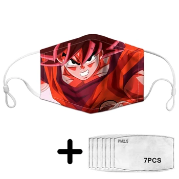 

Hot Anime Mask with Dragon Ball Print Polyester Dust Cover Women Daily Masks on Face Mouth Protection Reusable Outdoor Supplies