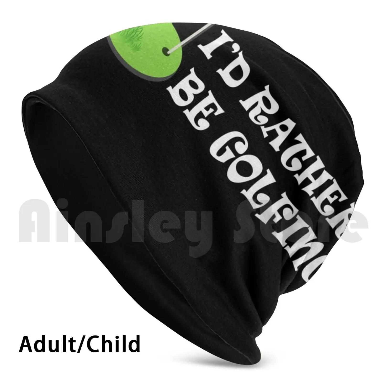 

Funny Golf Beanies Print I'd Rather Be Golfing Beanies Print Quarantine Face Beanie Hedging Cap DIY Print Cushion Id Rather