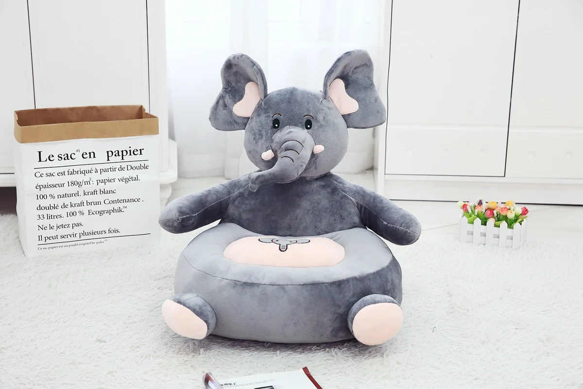 Cartoon Super Hero Toys Plush Baby Seat Feed Chair Stuffed Spiderman Batman Dolls Baby Soft Chair Plush Toys for Kids Gift