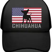 Чихуахуа американский флаг щенок собаки Детские кепки Регулируемый водитель грузовика hatbeautiful атлетика хлопок boyscap