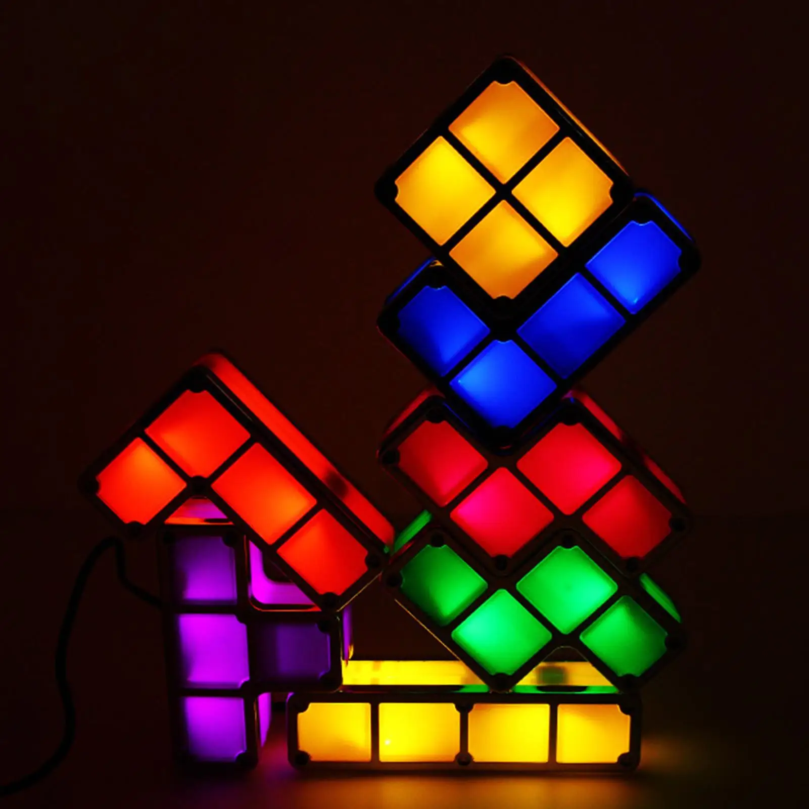 Multicolor Kids Night Light Bedroom Decor LED Lamp Cube Shape Home Cafe Restaurant Party Gift | Лампы и освещение