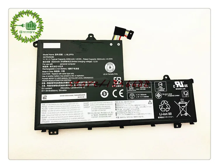 GYIYGY 11,1 V 4050mAh 45Wh L19L3PF8 Аккумулятор для ноутбука lenovo