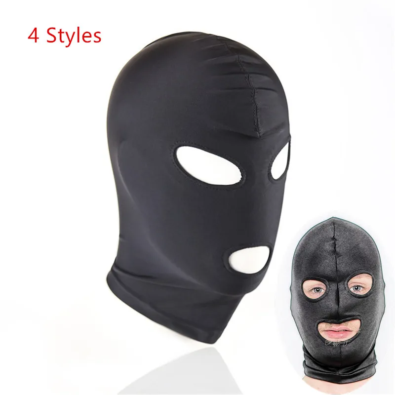 Sex Party Toys Erotic Sex Toy Sex Toys Sex Bondage Toys BDSM Bondage Sex Mask Hood 4 Styles Men's Accessories Sensory Deprivation Elastic Slave Mask Fetish Hood Adult Toys for Sex Game