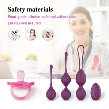10 Speed Vaginal Tighten Exercise Vibrator Kegel Balls Ben wa ball G Spot Vibrator Egg Wireless Remote Control Sex Toy for Women 4