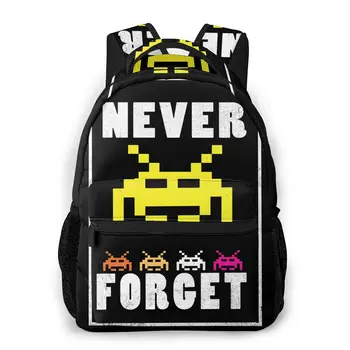 

Never Forget Space Invaders Travel Backpacks 2020 Space Invaders Shoulder Bags