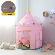 

Children's Tent Foldable Tipi For Kids Baby Play House Wigwam Princess Castle Teepee Kids Hang Flag Tent Children's Room Toy