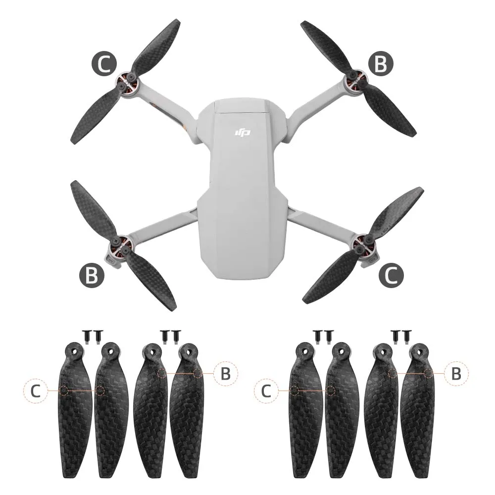 Buy IIL Carbon Fiber 4726 Propeller for DJI Mavic Mini Wings RC Drone Blades CW CCW Replacement Parts Fan Suitable Drone Accessory 
