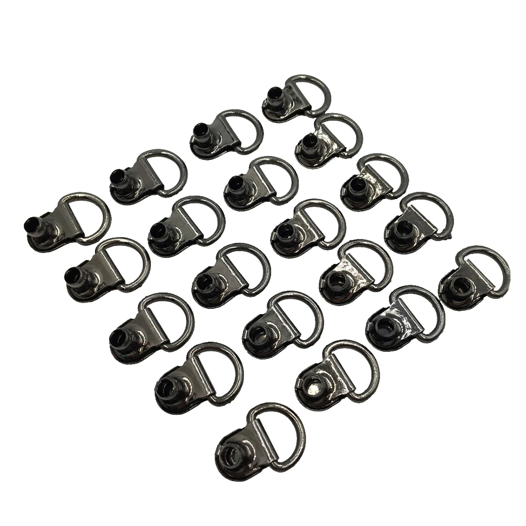 20pcs Boot Lace Hooks For Camp Hike Climbing Repair Leather Shoes