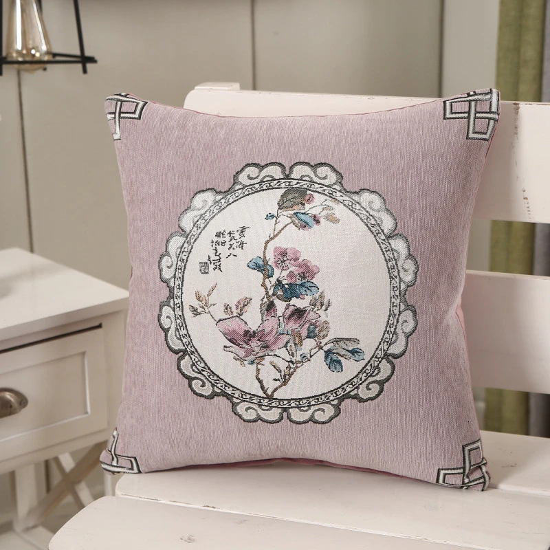 mirror flower rose Наволочка из шенилла Чехол Наволочка декоративные подушки Чехол жаккардовые европейские Стиль размером 45*45, 55x55 зонт для детского кресла диван автомобиля домашний Текстильный - Цвет: mirror flower rose