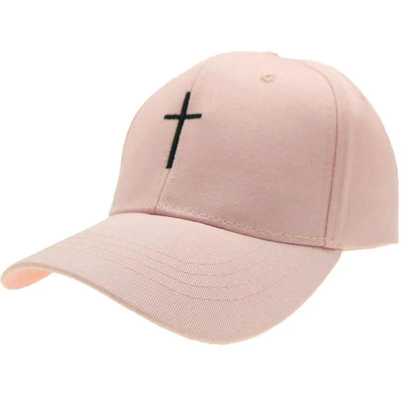 Новая мужская женская мода вышивка крест бейсболка хлопок Snapback шляпа папы костяная Кепка летняя Пара хип хоп кепка s Gorras - Цвет: Розовый