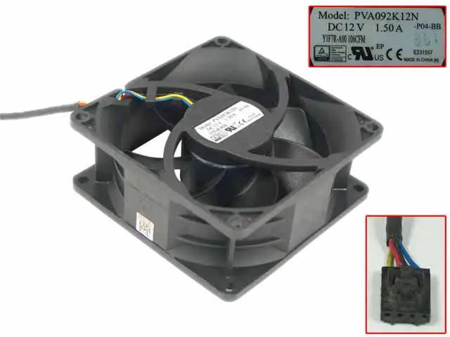 Foxconn PVA092K12N P04 BB Вентилятор охлаждения сервера постоянного тока 12 В 1 50a 90x90x38 мм 4