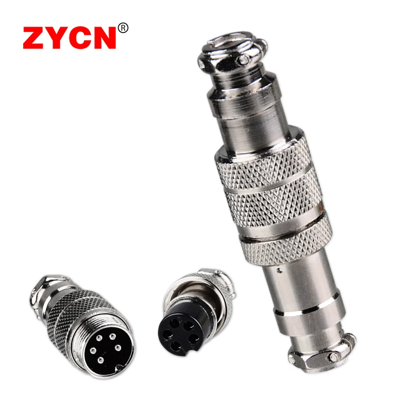 16.4 Ft GX16 4 Pin Cable Double Female Head Aviation Cordset, GX16 4 Pin Panel Mount Circular Metal Aviation Connector Adapter Female To Female 20AWG (5Meter