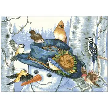 

Little snowman patterns Counted Cross Stitch 11CT 14CT 18CT DIY Cross Stitch Kits Embroidery Needlework Sets home decor