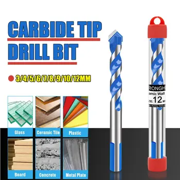

Drill Bit HSS High Speed Steel Titanium Coated Twist Drill Bit Set Round Shank Quick Change Woodworking Tool 3-12mm