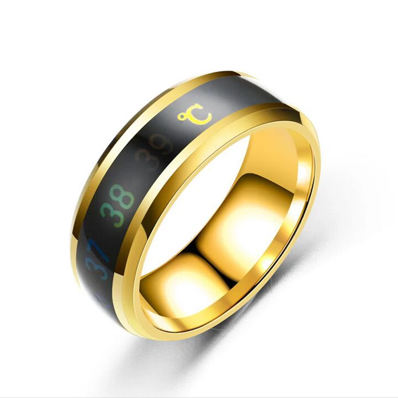 Новые креативные ювелирные изделия, умное Температурное настроение, кольцо из нержавеющей стали, пара, обручальные кольца для мужчин и женщин, bague homme anillo