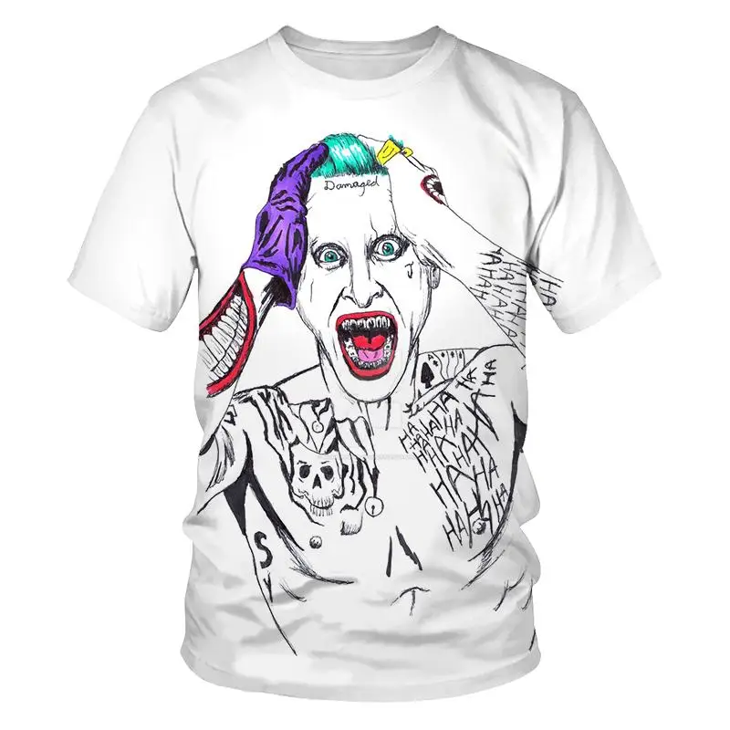 Joker Jerome sketch 3D портретная печать забавная футболка с короткими рукавами для мужчин и женщин 3D топы для забавной модной одежды