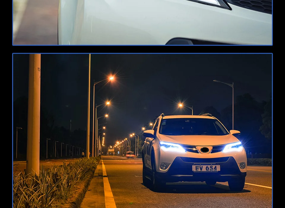 Фары для автомобиля Toyota RAV4- DRL дневные ходовые огни головная лампа светодиодный Биксеноновая лампа Противотуманные фары тюнинг автомобильный аксессуар