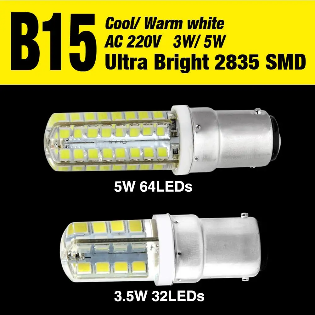 

1PC Lampada Bulb Replace Home Lights 220v 230v 240v Mini Lamp 3014 2835 LED Lights B15 Led Bulb Lamp SMD Silicone LED Corn Lamp