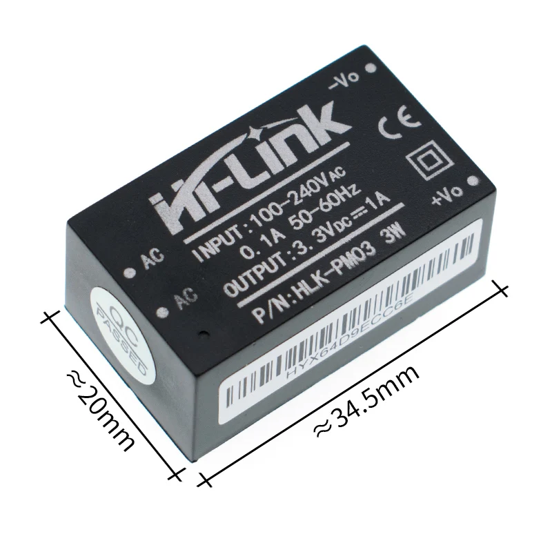 HLK-PM01 HLK-PM03 HLK-PM12 AC-DC 220V 5 V/3,3 V/12 V Мини модуля питания, интеллигентая(ый) бытовой выключатель питания модуль