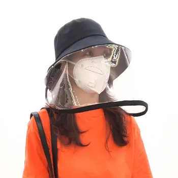 

Women Men Travel Film Isolation Dustproof Transparent PVC Outdoor Fishing Fashion All Season Face Protection Bucket Hat