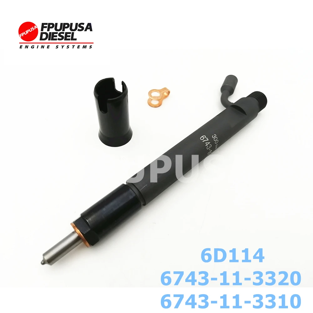 Дизельный топливный инжектор для экскаватора Komatsu 6D114-2 деталь двигателя 6743-11-3320