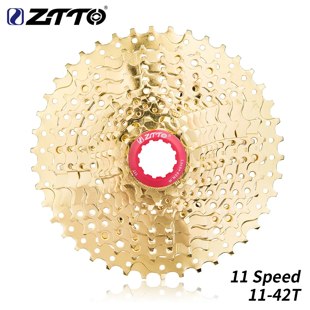 11S 42T Full Gold Велосипед Freewheel 11S 11-28 32 34 36 46 50 52T на MTB дорожный велосипед Радуга Кассетный Маховик гравийная Звездочка HG система SLR2 - Цвет: 11S 42T Full Gold