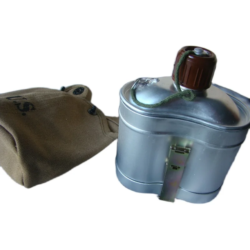 

Холщовая Крышка для бутылки с водой для путешествий на открытом воздухе, алюминиевый чехол для чайника, страйкбола, тактические снасти, военные аксессуары, охотничье снаряжение