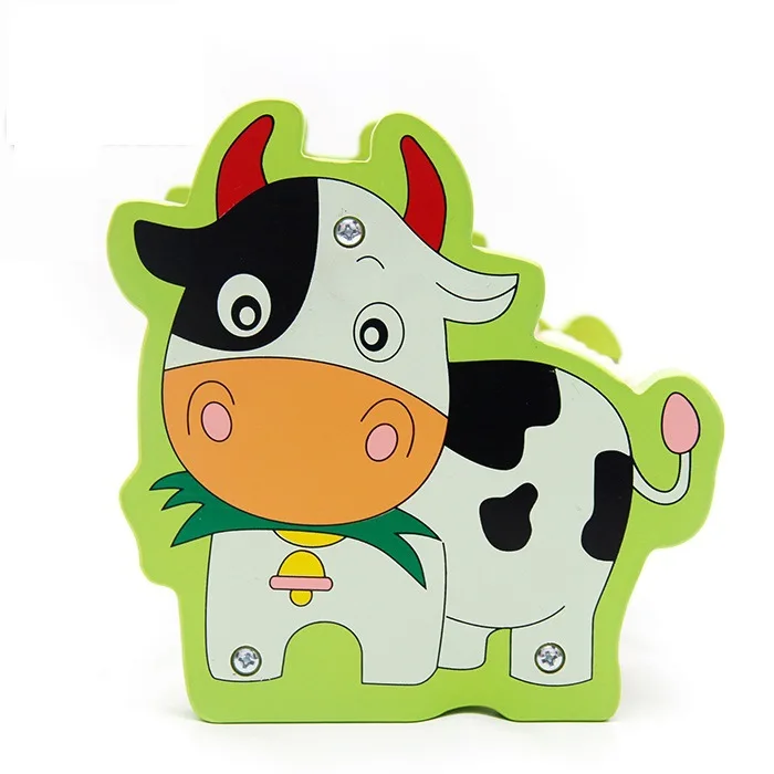 Производители древесины коровы zhu suan jia детская развивающая игрушка деревянная ручная, ударная ксилофон Дошкольное образование счеты