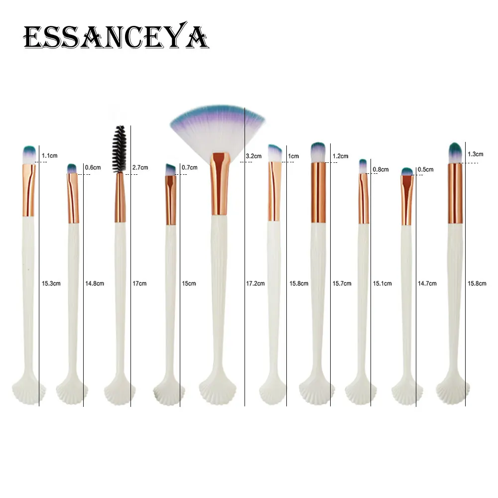 ESSANCEYA 6-18 шт. набор кистей для макияжа, Тональная основа, пудра, румяна, тени для век, подводка для глаз, губ, косметический набор кистей для макияжа, инструменты