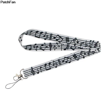 

A3536 Patchfan Musical Notes Style Lanyards Neck Straps For Phones Keys ID Card Holders Keychain for Music Lover Musician Gifts