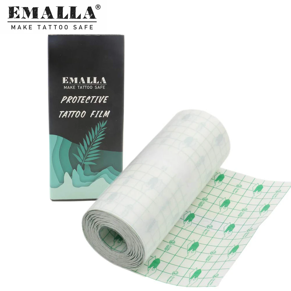 

EMALLA 10M Protective Breathable Tattoo Film Tattoo Aftercare Solution Tattoo Bandage Roll For Tattoo Accessories Initial Heal