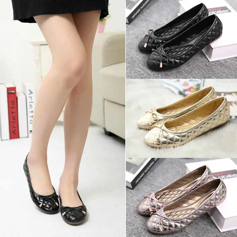 

Bow Shoes Women's 2019 Spring Summer Flat Versatile round-Toe Korean-style Slip-on Low-Cut STUDENT'S Shoes Fashion
