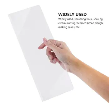 

1PC Transparent Cake Cream Scraper Rectangular Acrylic Baking Tool (12 Inch)