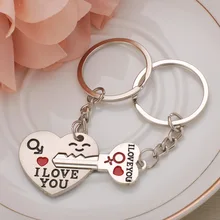 Креативные в форме сердца английские раздавить вас брелоки для пар изысканный брелок автомобильный брелок маленькие подарки