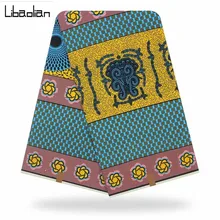 В нигерийском стиле хлопок Анжелина Анкара Дашики восковая ткань, модная Высококачественная африканская настоящая голландская ткань с принтом F912-11
