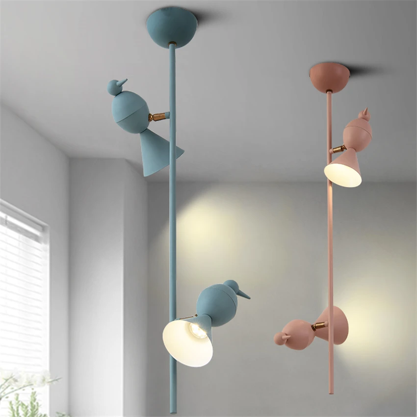

Modern LED Ceiling Lamp Macarons Magpie Iron Color Ceiling Lights Children Bedroom Living Room Hotel Lighting Fixture Luminaire