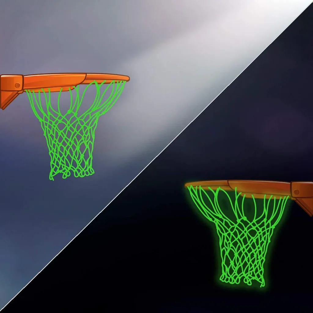 Basketball Net Basketball Luminous Glow In the Dark Mesh Replacement 17x20cm 