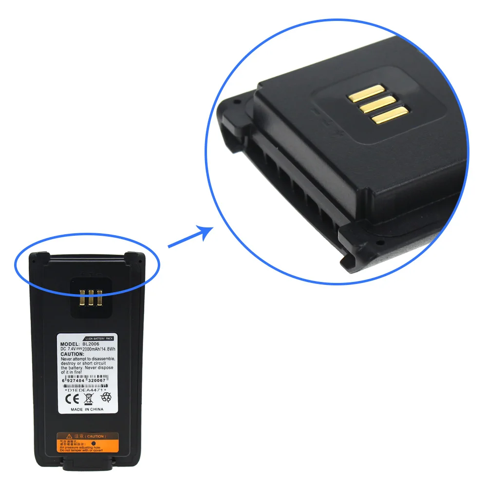 10X запасная батарея для Hytera PD985 PD985U Walkie Talkie BL2016 2000mAh Li-on